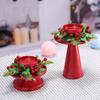 2Pcs/Set Christmas Wreath Candle Holder Vintage Iron Art Candlestick Christmas Wedding Party Tealight Candle Stand Dining Table Centerpiece Ornament
