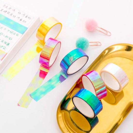 Buntes wasserdichtes Laser-Klebeband zum Selbermachen, Scrapbooking, Album, Notizbuch, Dekor