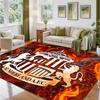 Sunderland Football Design Crystal Velvet Rug Soft Decorative Mat for Bedroom Entrance