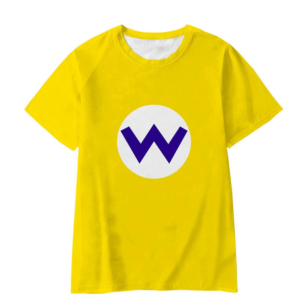Magliette Estive Girocollo 3D Stampate Super Mario Moda Casual Manica Corta Bambini Ragazzo e Ragazza Bambini Unisex
