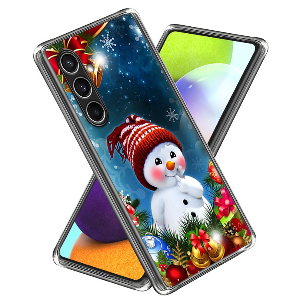 

Чехол для Samsung Galaxy S25+ с рождественским узором, мягкий ТПУ чехол для телефона E