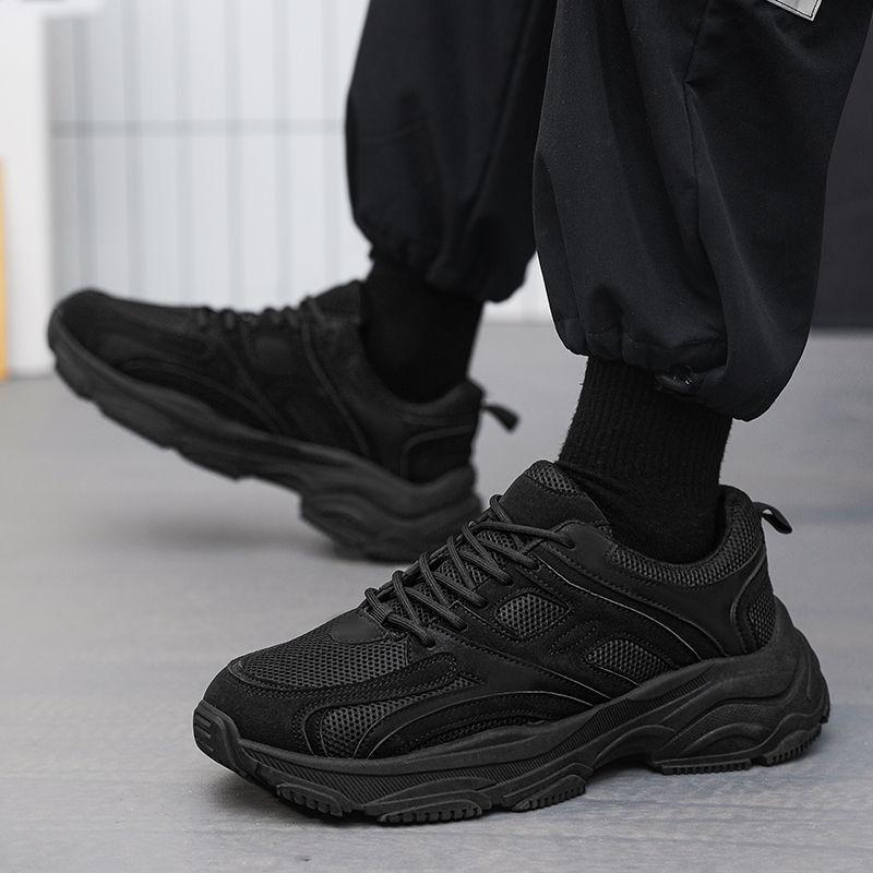 Negru Respirabil Platformă Groasă Adidași Casual pentru Bărbați Larg Preț Mic Vânzare de Vară Alergare Ușoară Oferte Originale Pantofi Sport pentru Bărbați