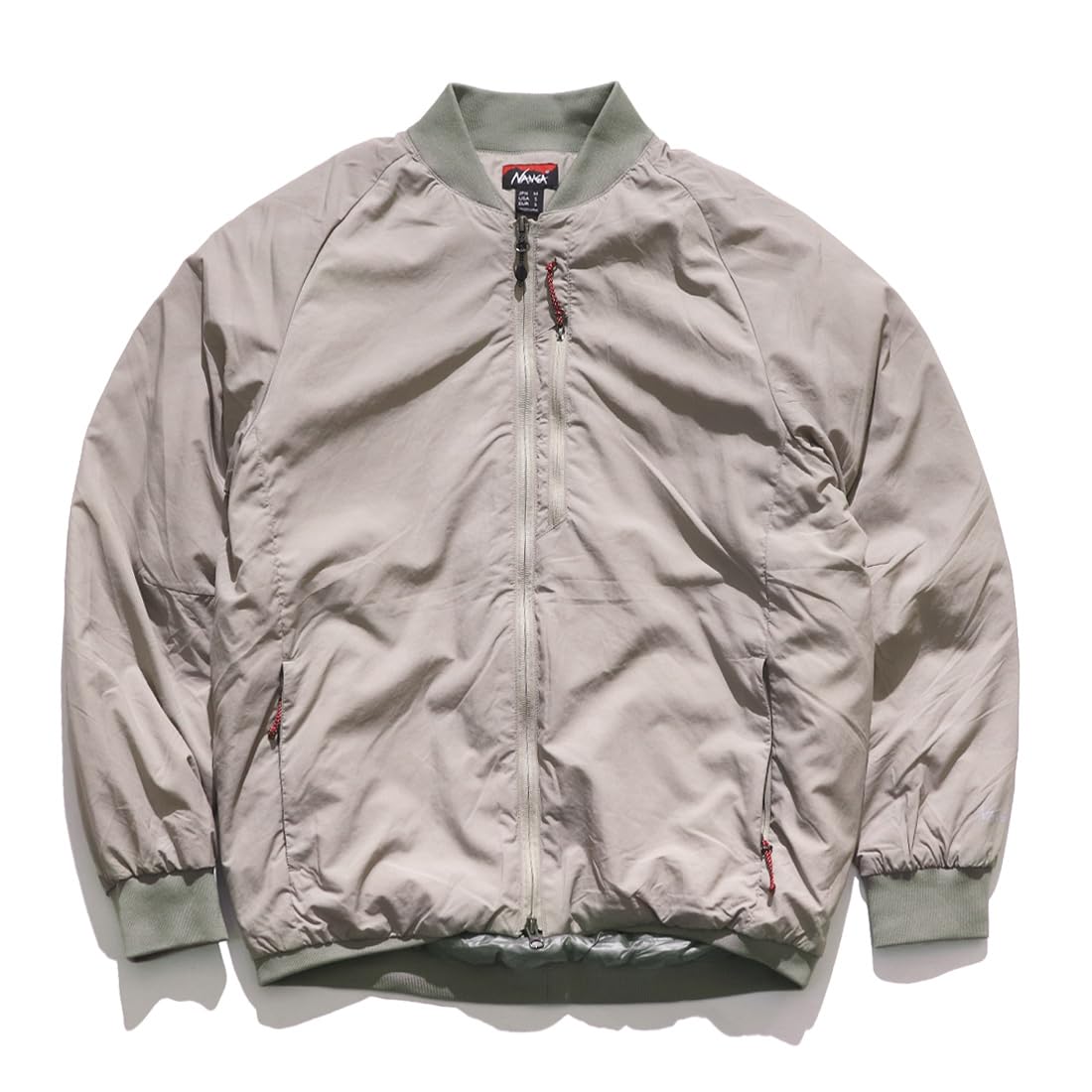 

NANGA SOFT DOWN VARSITY BLOUSON JACKET Soft Down Varsity Blouson Outerwear for Outdoors Men s Jacket, Men s (JP, Alphabet, M, BEG)