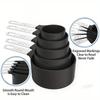 10 Pcs Measuring Cups and Spoons Set, Stainless Steel Handle Stackable Measuring Spoon Set, Measuring Cups for Dry and Measuring