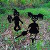 Scary Zombies Alloy Garden Stake Decorations, Eye Catching Front Yard Horror Decor, Craft with Scary Black Decorative Pile for Halloween Party