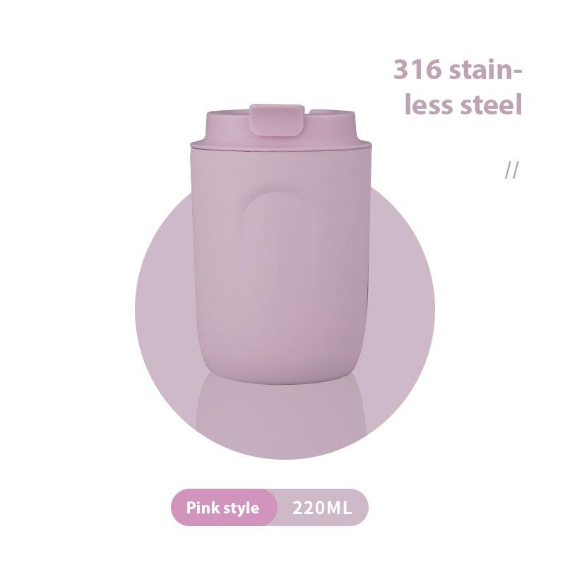 220 ml Nerezový mini šálek na kávu Láhev na vodu Netěsná autovakuová baňka cestovní izolovaná láhev termohrnek