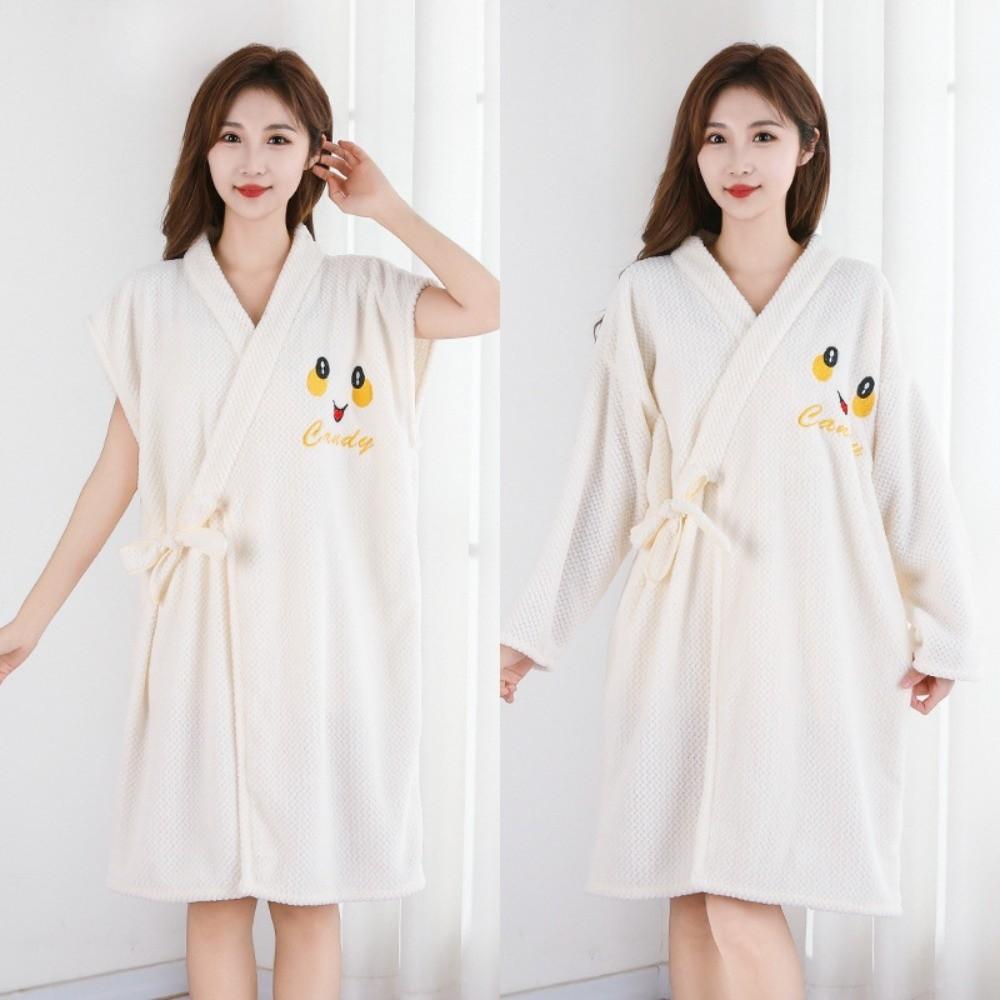 Thickened Bath Towel Coral Velvet Shower Robe New Kimono Robe