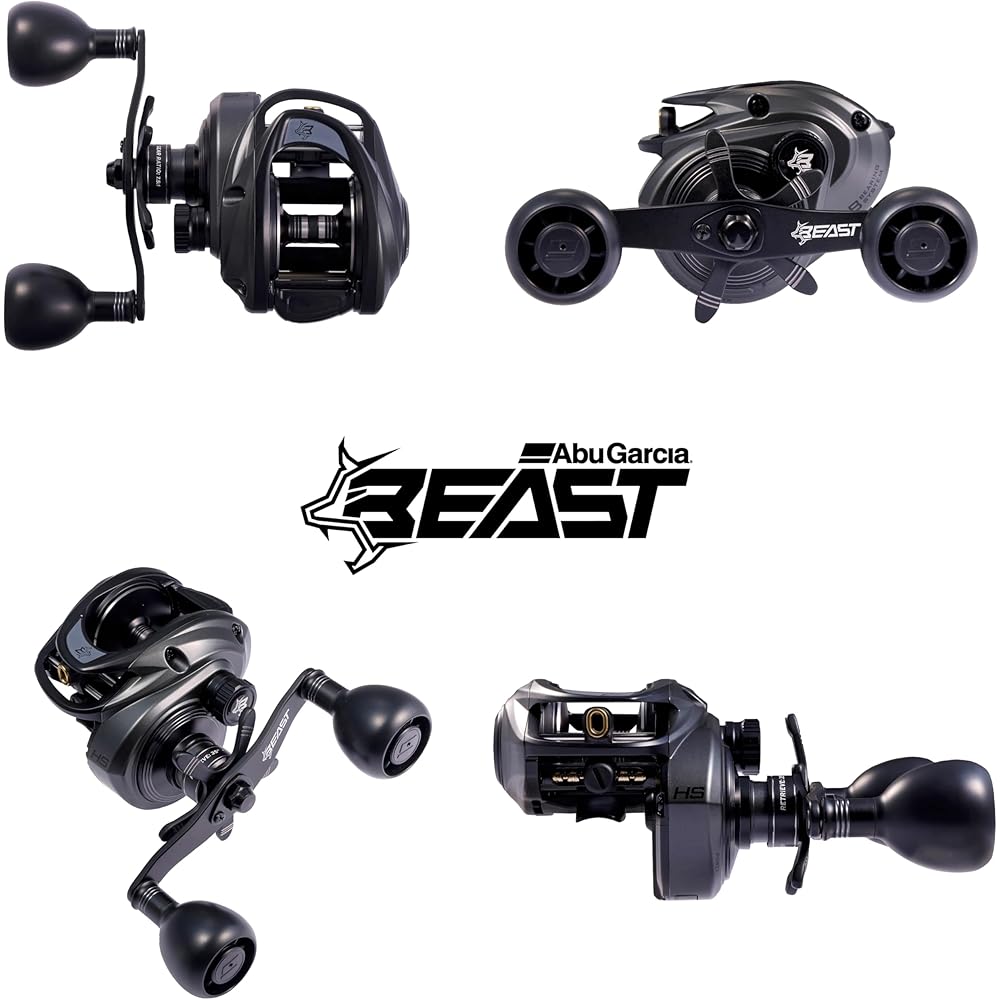 Abu Garcia Beast LP 300 High Gear Left Hand Baitcasting Reel Low Profile for Bass Saltwater Big Game Fishing