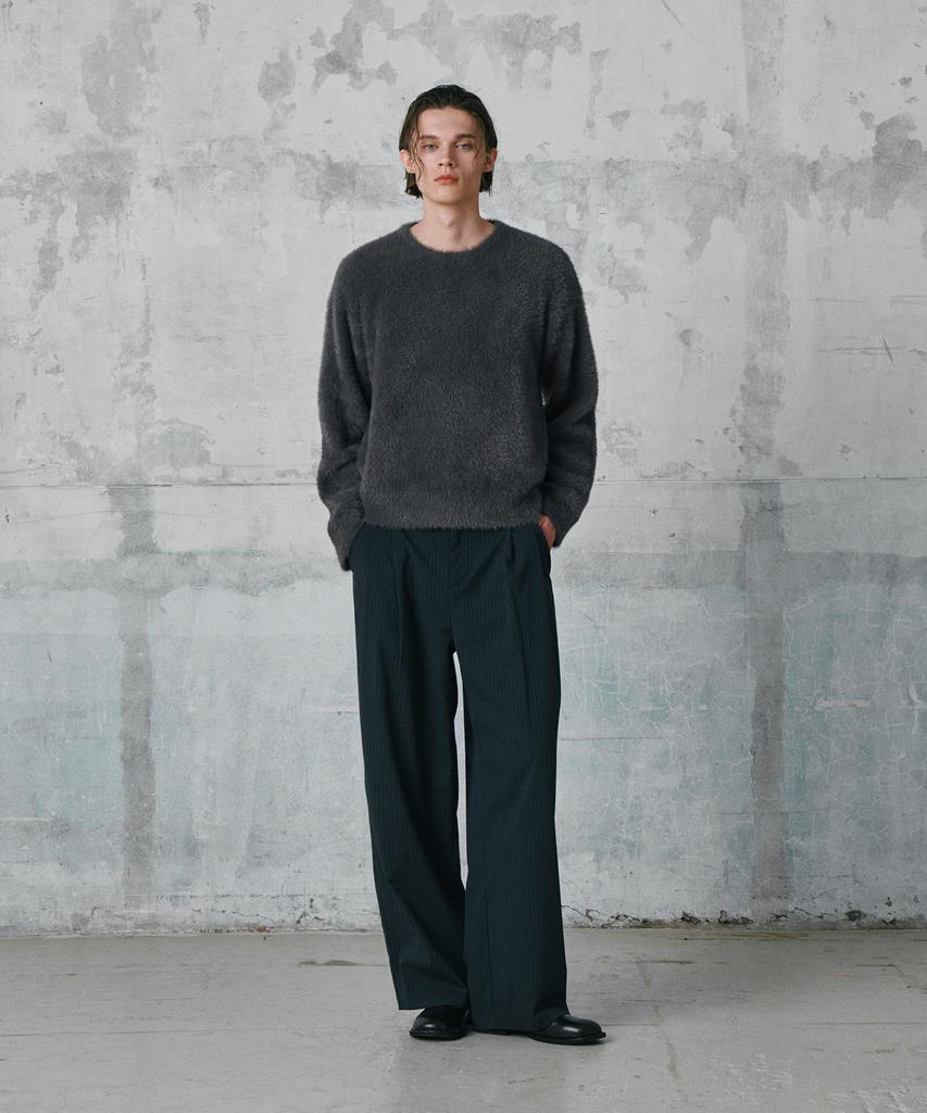 GLW Hairy Crop Knit Charcoal