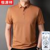 Hengyuanxiang Men's Silk Cotton Blend Pique Polo Shirt