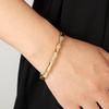 Htpwe Stainless Steel Bone Diamond Bamboo Bracelet Women 18k Gold Couple Holiday Gift Non-fading Bracelet Party Daily Zircon