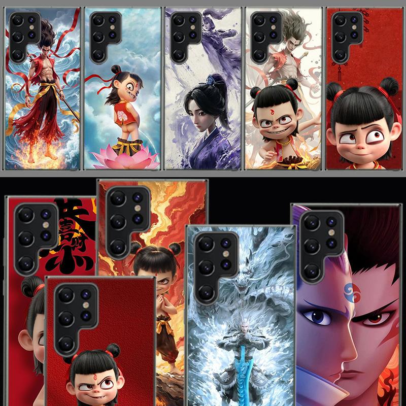 N-Nezha Anime Movie Capa Phone Case For Samsung S26 Ultra S25 Edge Galaxy S23 S21 S20 S24 FE S22 S10 Plus Cover Clear TPU Shell