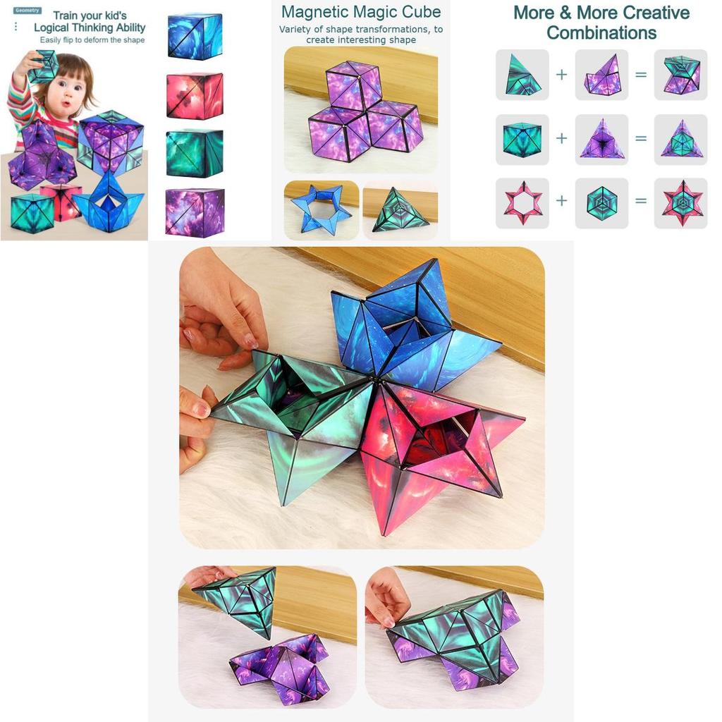 Magic Cube 3x3x3 Plastic Diy Colorful Packaging Age 7+