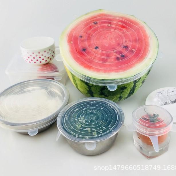 Silicone Sealing Lids for Cups & Bowls, Dustproof & Microwave Safe, 5-Piece Set