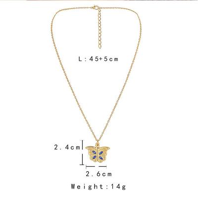 Exquisite Fashion Butterfly Necklace for Women I Love YOU Necklace Can Open Pendant Women's Jewelry Accessories Collares Mujer