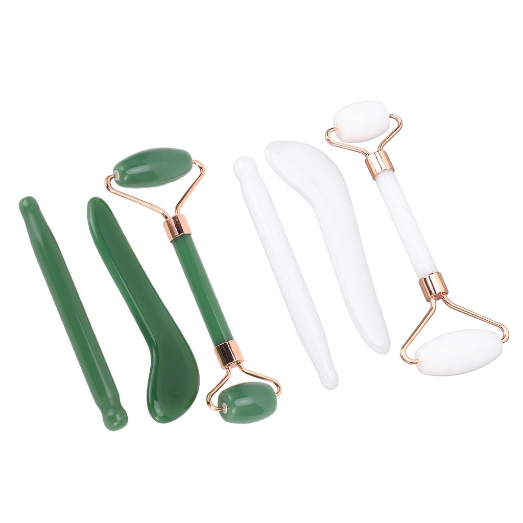 3pcs Jadestone Face Roller Gua Sha Set Anti Aging Improve Circulation Gua Sha Scraping Massage Tool