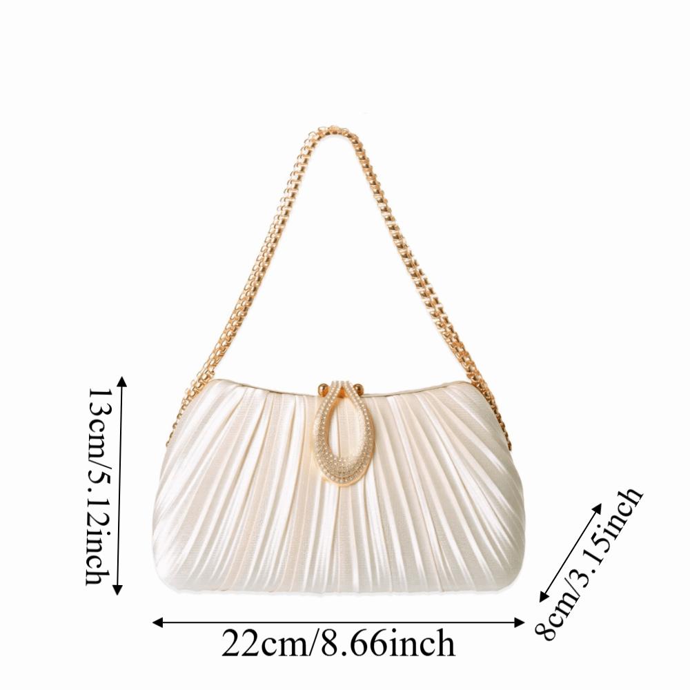 Fashion Shiny Sequin Sequin Handbag Nylon Lining Gold Sequin Party Handbag Lock Buckle Clutch Bag Party
