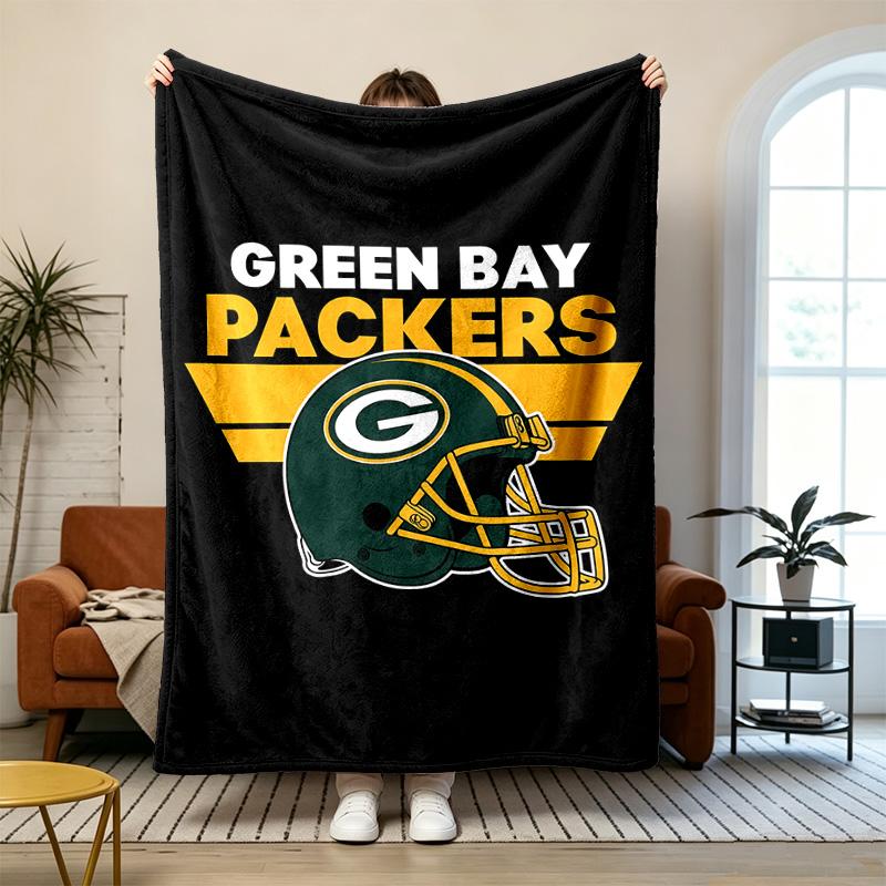 Green Bay Packers Soft and comfortable flannel Suitable for sofas living rooms outdoor camping travel and also makes a great anniversary gif