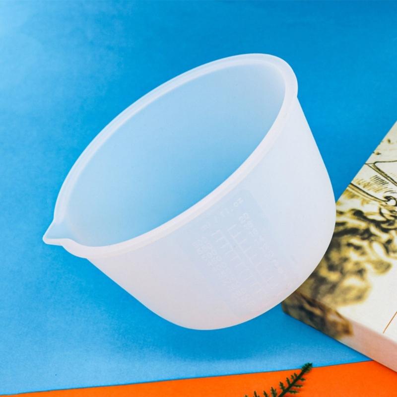 Silicone Measuring Cup with Clear Graduations Mixing Cup Baking Ingredient Measuring Tool for Cooking Enthusiasts