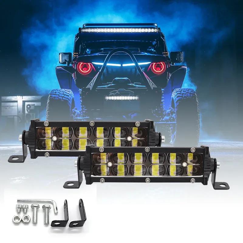 5.5" 13.7" 21.8'' 6D lens LED Bar for Off Road barra LED 4x4 Work Light bar Double Row Light Driving Front bumper Grille