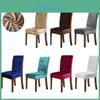 Stol Sammets tygöverdrag Glänsande Stretch Universalstorlek Matsalsstolsöverdrag Skrivbordsöverdrag Stol För Kök Hemfest Vardagsrum