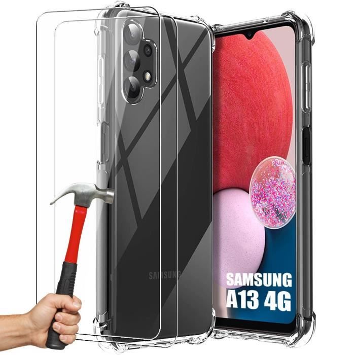 Coque pour Samsung Galaxy A13 - Protection Renforcée + 2 Verres Trempés Transparents