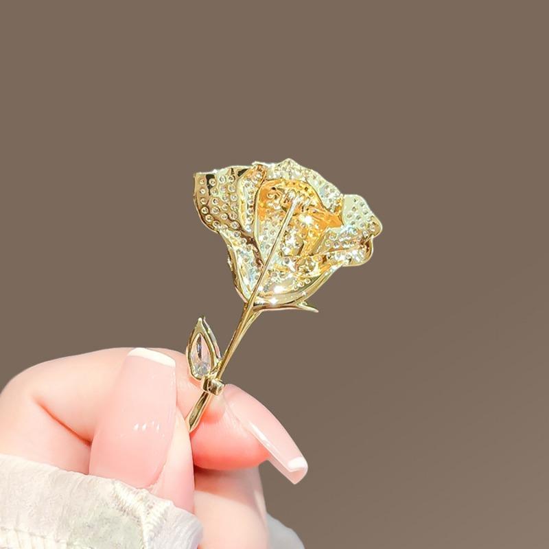 

Изысканная брошь-роза Нишевая Высококлассная Роскошная и Элегантная Брошь Модная булавка для костюма