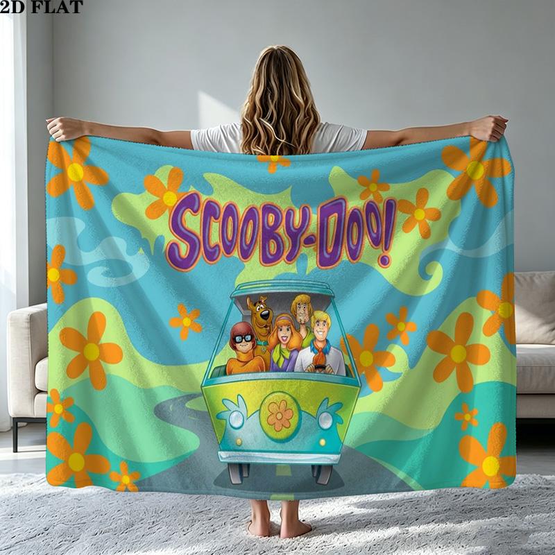 Scoobydoo Print Flannel Blanket High Quality Warm Comfortable Cover for All Seasons Perfect for Gifts Home Decor