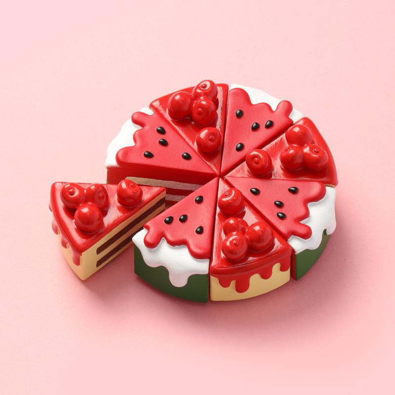 Früchtekuchen Kühlschrankaufkleber Simulation Lebensmittelspielzeug 3D Frucht Simulation Kuchen Kühlschrankdekoration Kreativer Magnetaufkleber