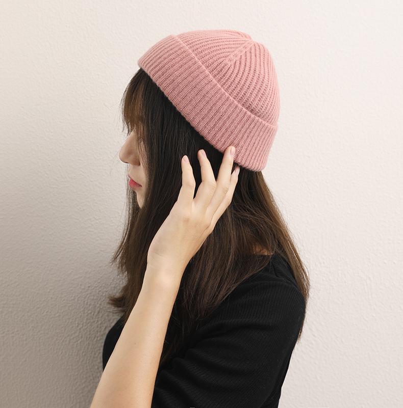 Women 100% Pure Cashmere Cheap Winter Hats Caps Custom Embroidery Logo Luxury Fashion Cute Warm Ny Fisherman Beanie Unisex Gpm