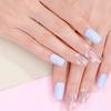 Gel Nail Stickers Full Cover Self Adhesive French Manicure Strips Quick Apply No UV Light Required with Nail File Stick