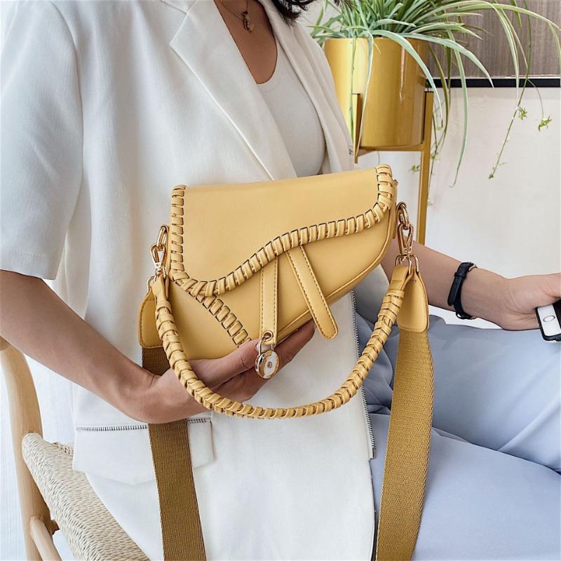 

Популярные сумки женские плетеные модные на плечо кроссбоди персонализированная сумка-седло литературная трендовая сумка женская жёлтый