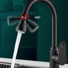 Duș extensibil pentru bucătărie, rotativ la 360 de grade, cu trei moduri de pulverizare economice