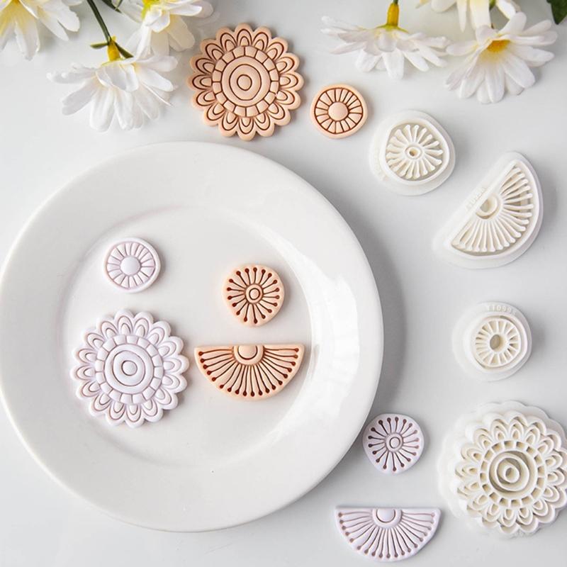 Ear Rings Epoxy Mould Bohemian Geometric Earrings Mold Handmade Ear Pendant Silicone Molds for Craft Enthusiasts