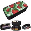 Fresh Strawberry Floral Pattern Pencil Case for Boys Girls School Pen Box Pencil Bag Stationery Supplies Pen Holder Bag