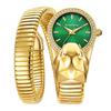 Snake Shape Diamond Watch For Women Luxury  Ladies Gold Watch Analog Quartz Unique Watch