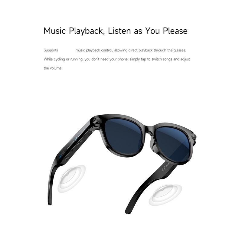 2026 Inteligentne Okulary AI dla Mężczyzn Kobiet Kamera HD 200W Wideo 1080P Asystent Głosowy AI Tłumaczenie Odtwarzanie Muzyki Latarka LED