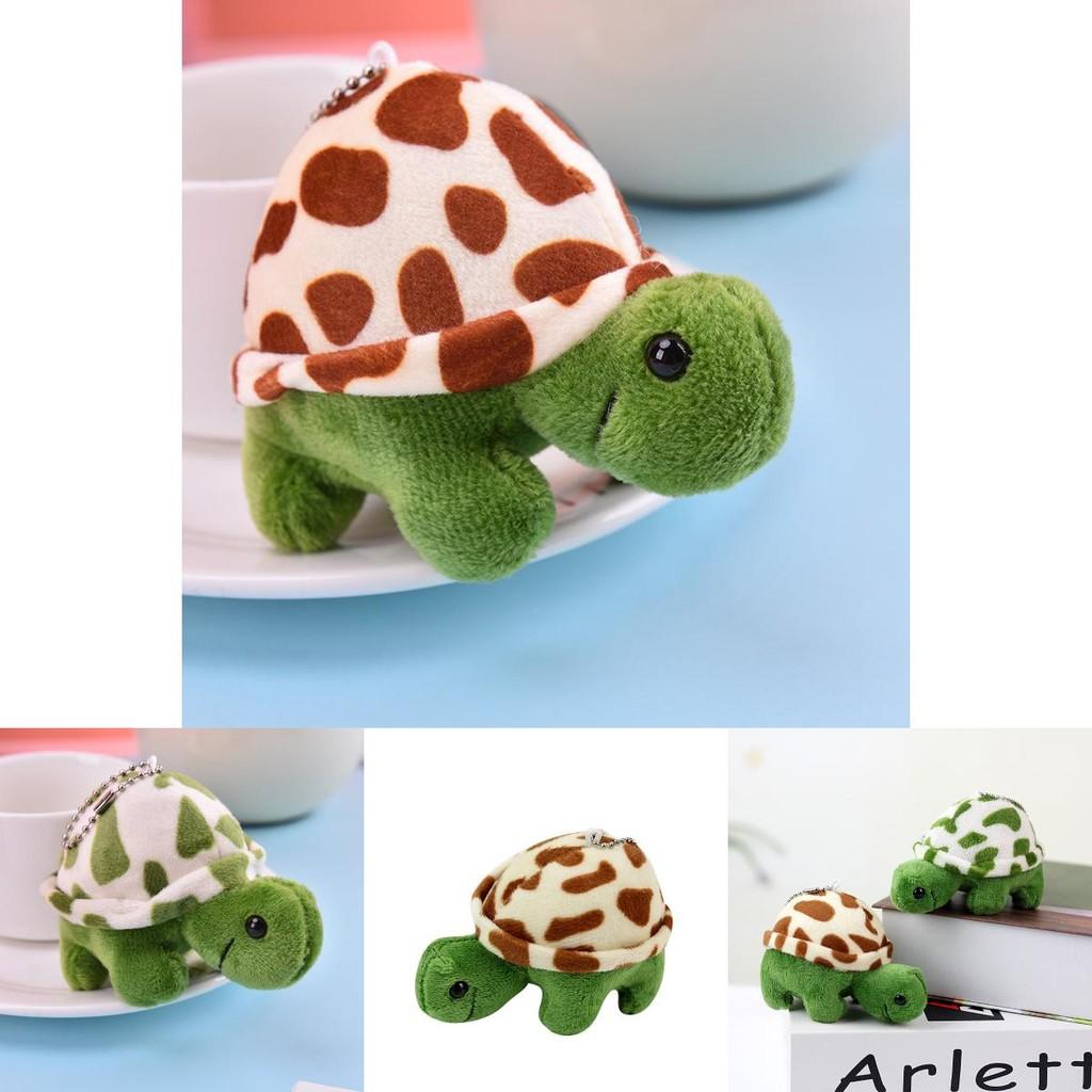 Cute Spotted Turtle Plush Keychain Fluffy Toy Adorable Bag Accessory