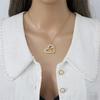 Hot Sell Heart Zircon Pendant Necklace Stainless Steel High Quality Geometric Choker Jewelry Party Gifts For Women Girls
