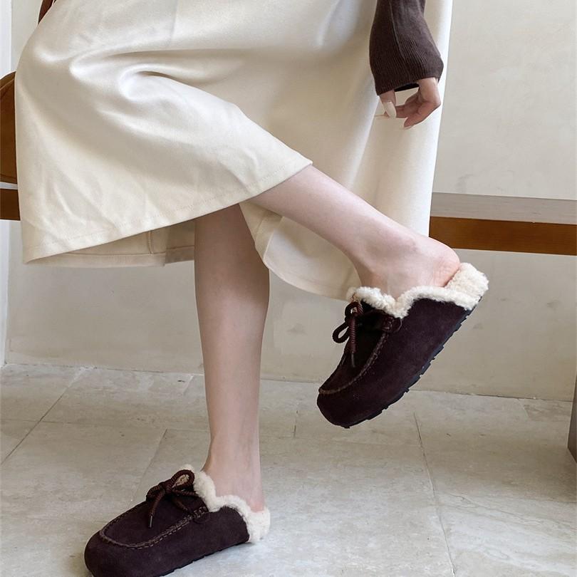 Cotton shoes women's winter velvet warm 2025 single shoes Korean version snow boots short tube flat bottom round head Doudou shoes foreign trade