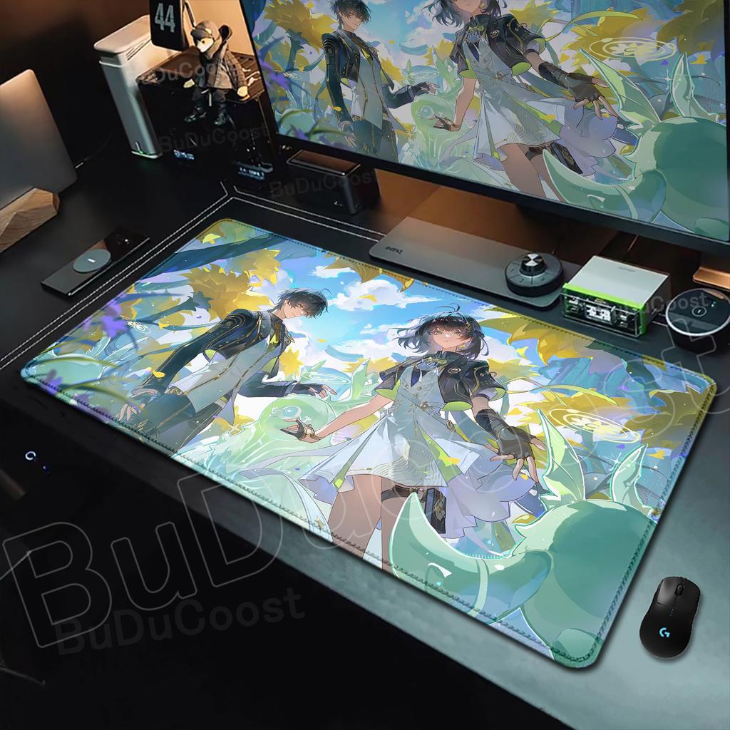 Wuthering Waves Mouse Carpet Aemeath Mause Pad Gamer Keyboard Mat Pads Mornye Protector Laptops Large Mousepad Cartoon Desk Mats