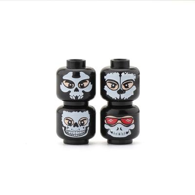 MOC Third-party Military Ghost Special Soldiers Facial Makeup Minifigures Parts Assembly Building Block Bricks Toys for Children