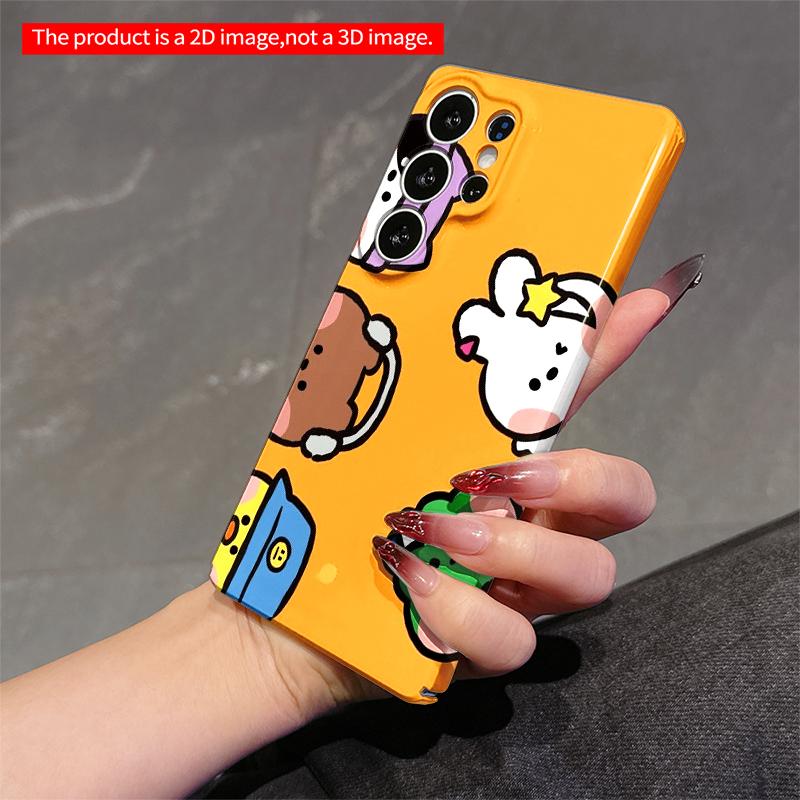2DFlat Samsung phone case Cute Cartoon Characters Phone Case Applicable to Galaxy S22 S23 S24 S25ULTRA S26 A12 A13 A14 A15 A16 A34 A35 A54 A55