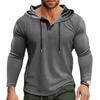 Men S Sports Loose Drawstring Hooded Long Sleeve Quick Dry Top