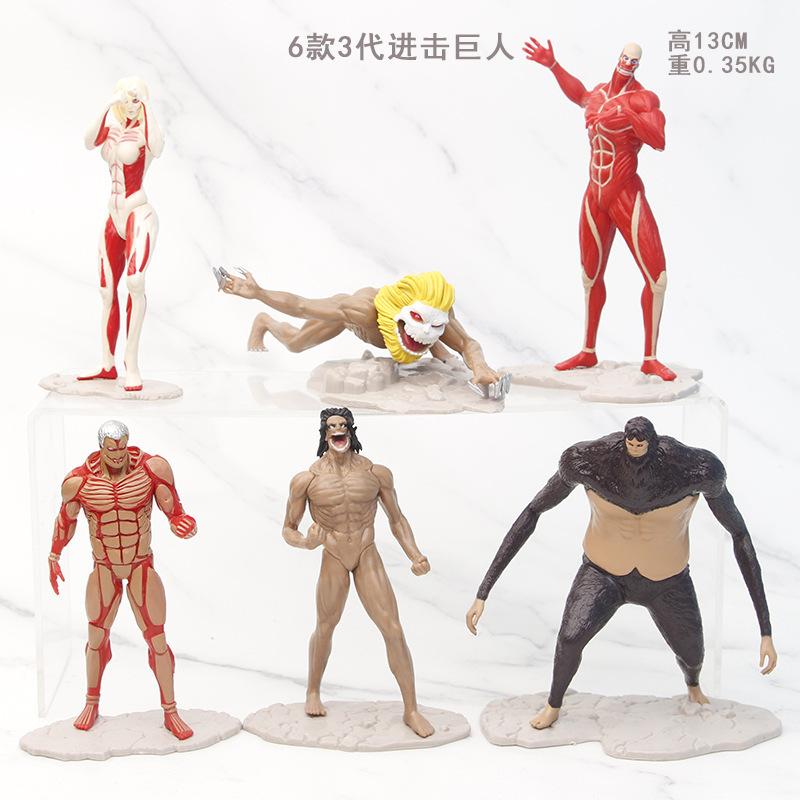 

ПВХ Атака Титанов Детализированная Модель Фигурка Для Украшения Автомобиля Торта