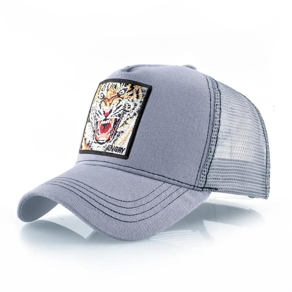 Summer Embroidery Baseball Cap - Animal Applique Mesh Snapback, Adjustable Breathable Hat in 3 Colors