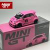 MINIGT 1:64 ABARTH 595 LB-WORKS x Abas Works Rosa Leichtmetall-Automodell 851