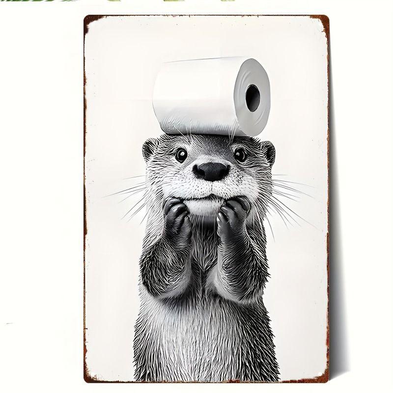 Retro Metal Animal Wall Art for Home Kitchen Farm Cafe Garden