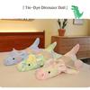 Colorful Small Dragon Plush Toy Pillow Tie-dye Dinosaur Doll Plushie Wholesale Gift