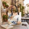 Watercolor Bird Print Tote Bag Casual Large Capacity Shoulder Handbag for Daily Use